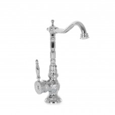 Krom Desenli Rustik Lavabo Bataryası