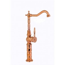 Rose Gold Desenli Rustik Çanak Lavabo Bataryası