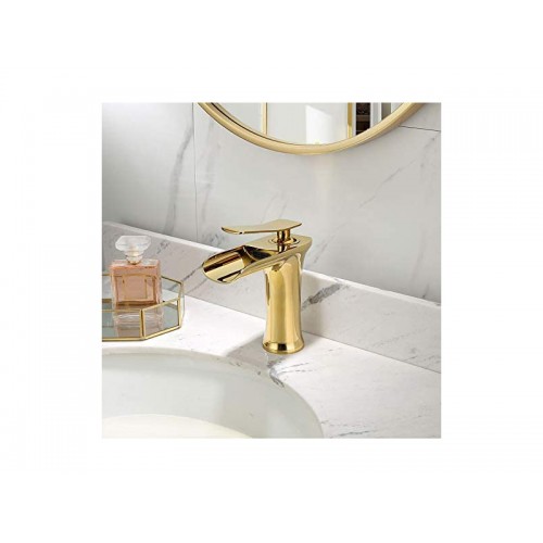Banyo Lavabo Bataryası, Lavabo Bataryası Şelale Bataryası Pirinç Banyo Bataryası Karıştırma Musluğu Sıcak Ve Soğuk Su Musluğu