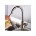 Inox Mat Gümüş Oynar Başlıklı Fonksiyonlu Spiralli Eviye Mutfak Lavabo Batarya Pirinç