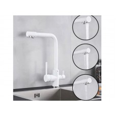 Hesaplı Çarşı Beyaz Arıtmalı 3 Yollu Mutfak Bataryası