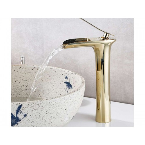 Hesaplı Çarşı Şelale Çanak Lavabo Bataryası Pvd Gold