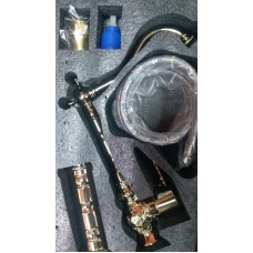 Osmanlı Desenli Rustik Çanak Banyo Lavabo Bataryası Gold